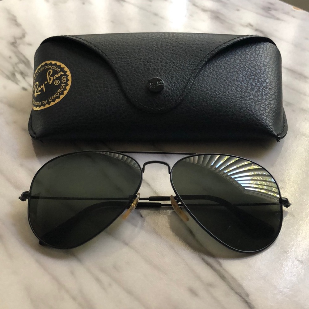 Black on Black Polarized Rayban Aviator